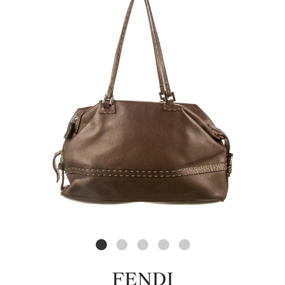 100% Authentic FENDI Brown leather